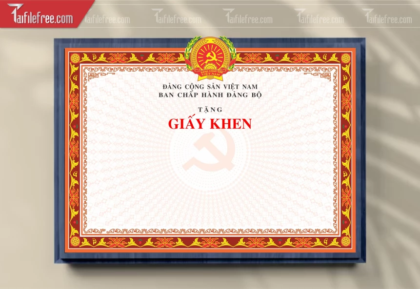 Mẫu Giấy Khen Ban Chấp Hành Đảng Bộ_GK174