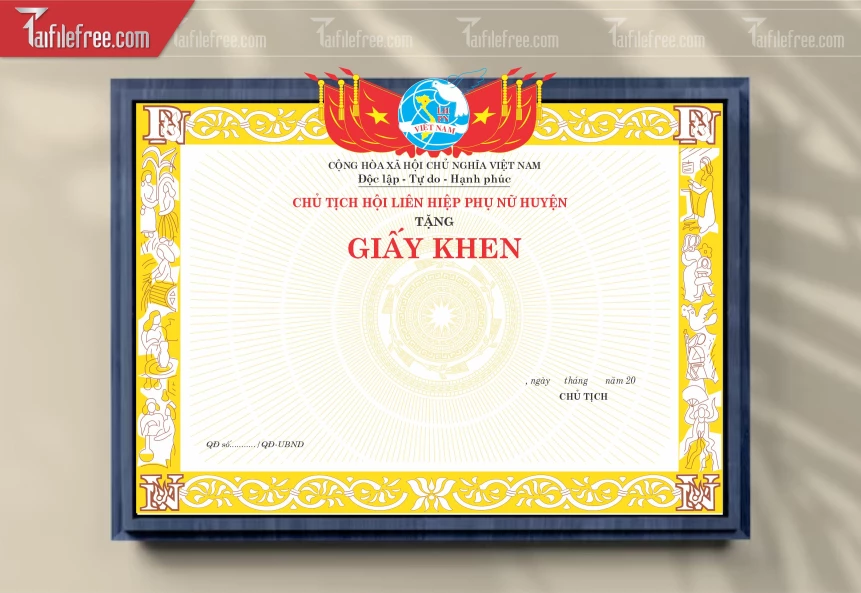 Mẫu Giấy Khen Ban Chấp Hành Đảng Bộ_GK177