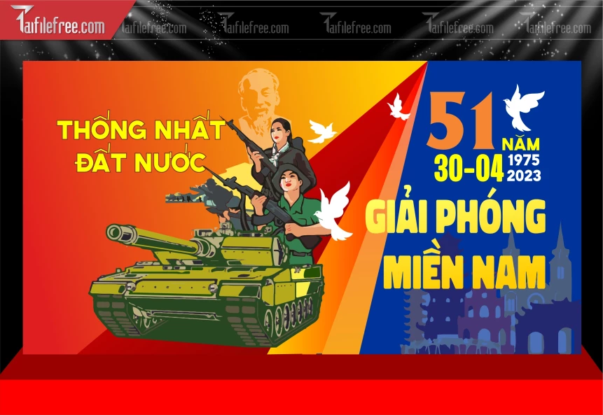 Pano Lễ Mừng Giải Phóng Miền Nam 30/4 Vector_GN199