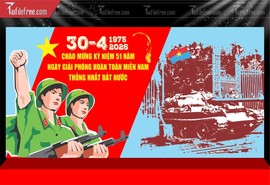 Pano Lễ Mừng Giải Phóng Miền Nam 30/4 Vector_GN200