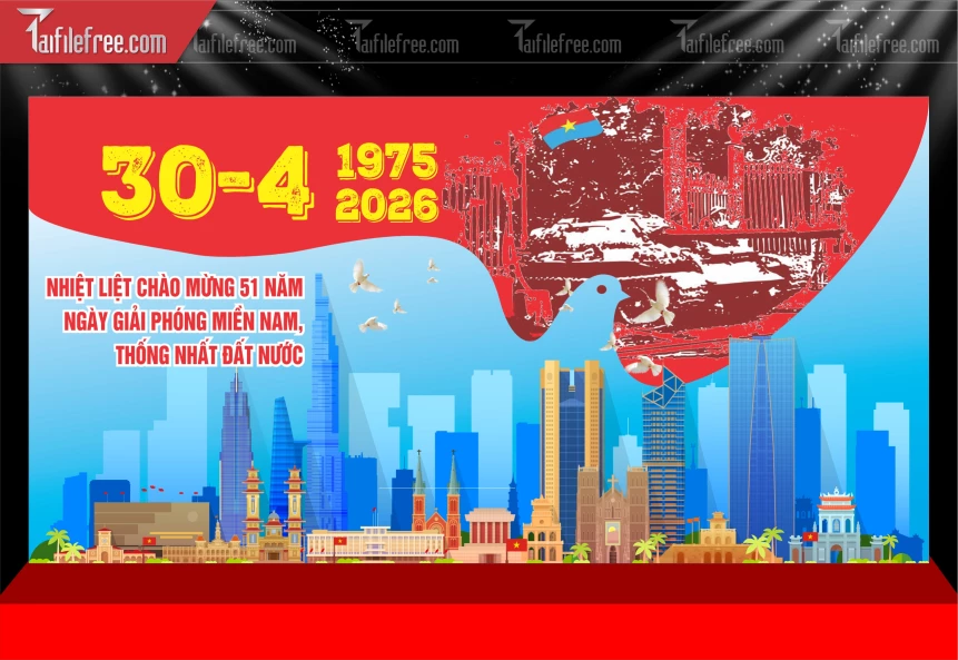 Pano Lễ Mừng Giải Phóng Miền Nam 30/4 Vector_GN202