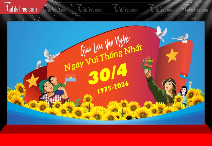 Pano Lễ Mừng Giải Phóng Miền Nam 30/4 Vector_GN203
