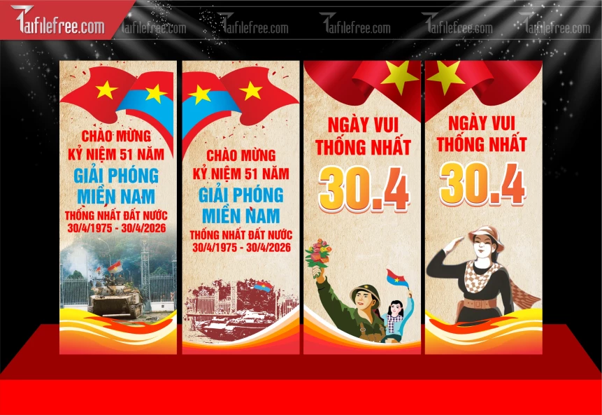 Poster Lễ Mừng Giải Phóng Miền Nam 30/4 Vector_GN204