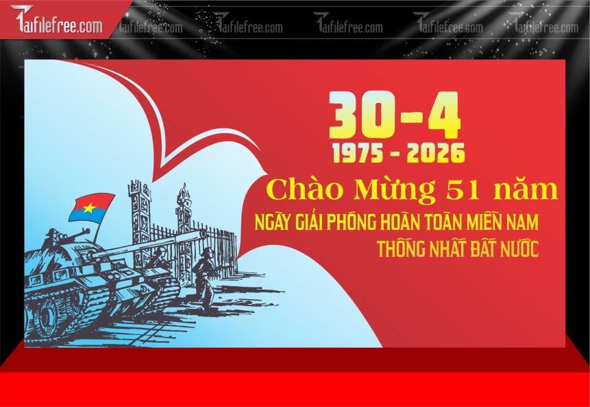 Pano Lễ Mừng Giải Phóng Miền Nam 30/4 Vector_GN205