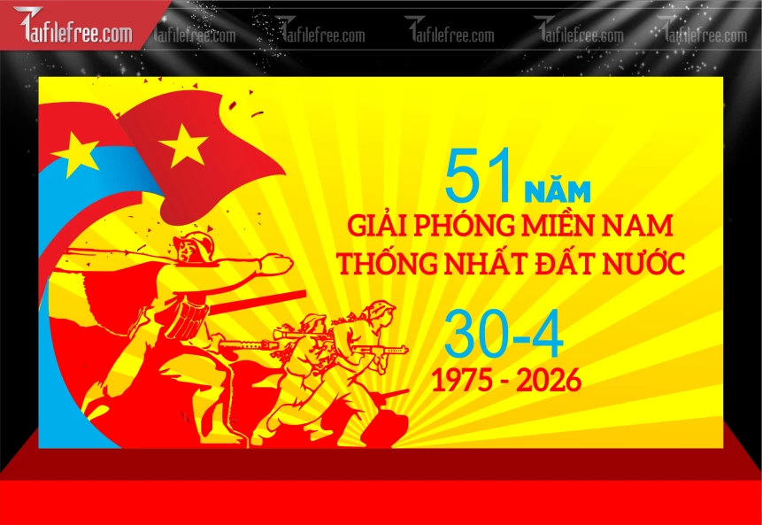 Pano Lễ Mừng Giải Phóng Miền Nam 30/4 Vector_GN206