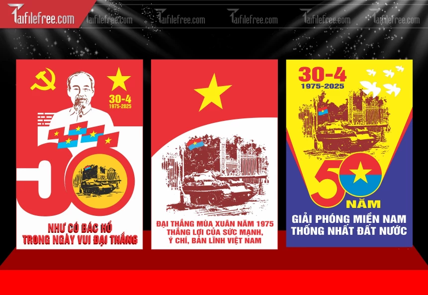 Mẫu Poster Lễ Mừng Giải Phóng Miền Nam 30/4 Vector_GN207