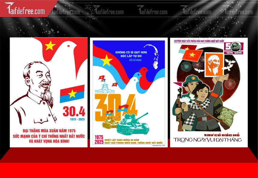 Mẫu Poster Lễ Mừng Giải Phóng Miền Nam 30/4 PNG_GN210