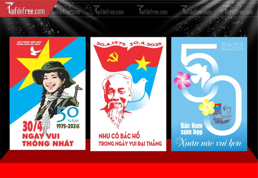 Mẫu Poster Lễ Mừng Giải Phóng Miền Nam 30/4 PNG_GN211