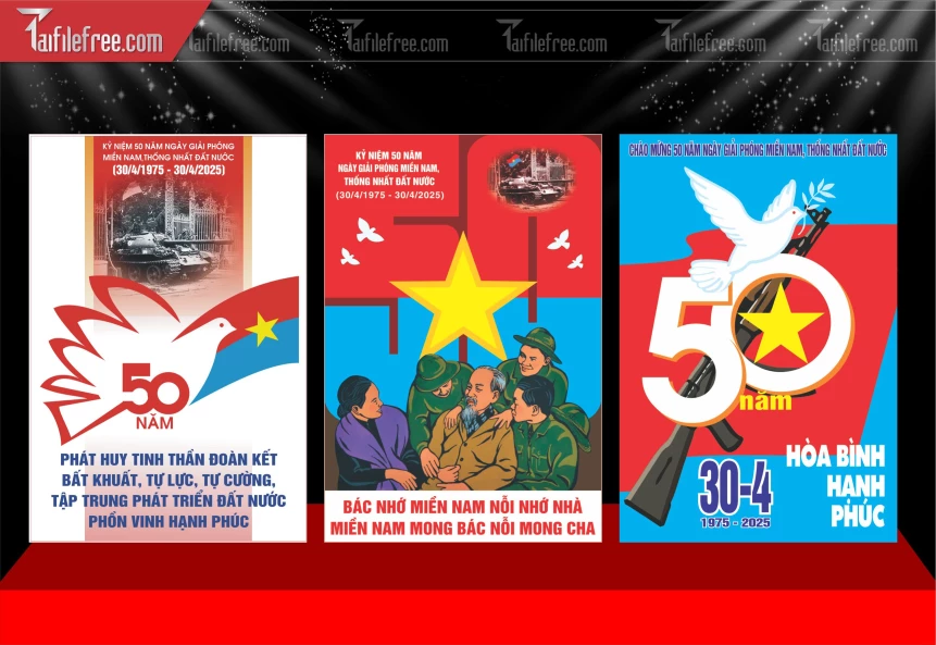 Mẫu Poster Lễ Mừng Giải Phóng Miền Nam 30/4 PNG_GN212