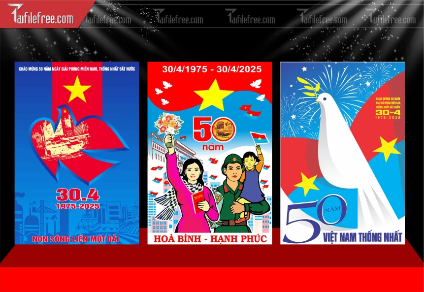 Mẫu Poster Lễ Mừng Giải Phóng Miền Nam 30/4 PNG_GN217