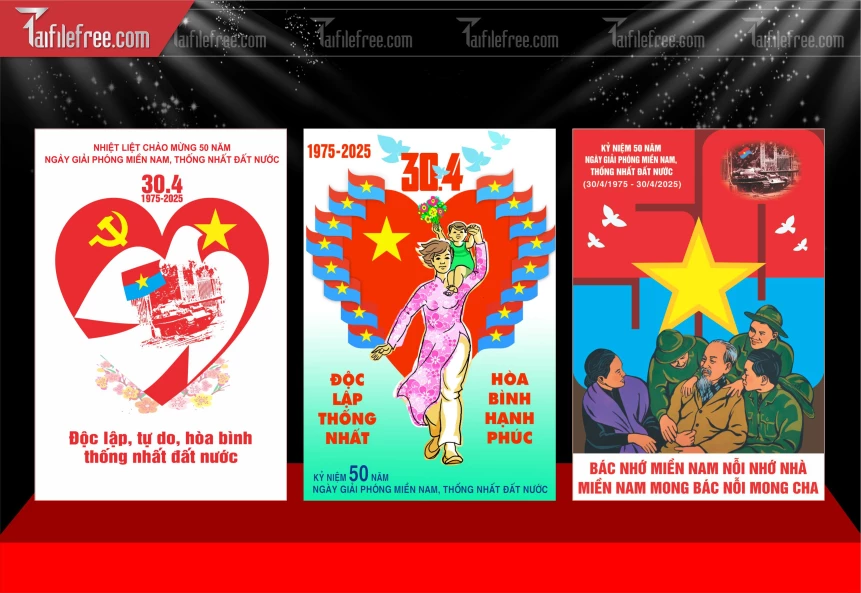 Mẫu Poster Lễ Mừng Giải Phóng Miền Nam 30/4 PNG_GN218