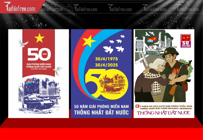 Mẫu Poster Lễ Mừng Giải Phóng Miền Nam 30/4 PNG_GN219