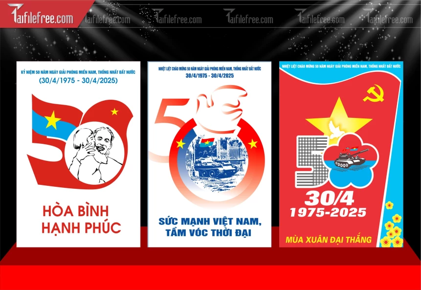 Mẫu Poster Lễ Mừng Giải Phóng Miền Nam 30/4 PNG_GN221