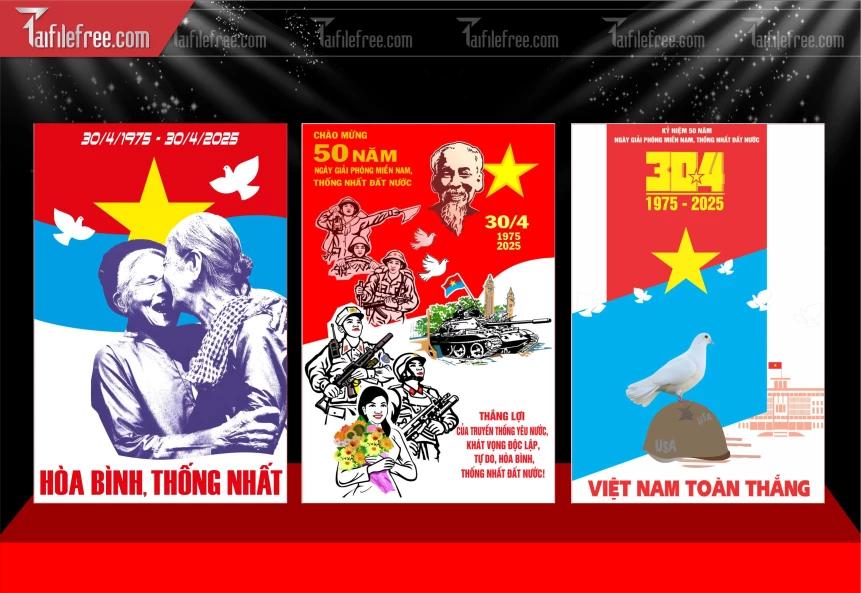 Mẫu Poster Lễ Mừng Giải Phóng Miền Nam 30/4 PNG_GN222