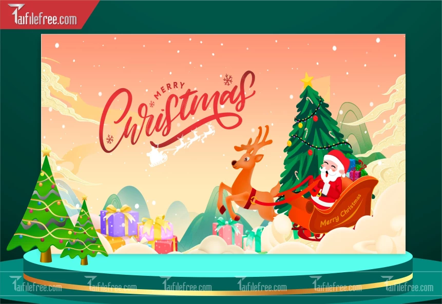 Banner GIáng Sinh - Noel - Phong Nền  Merry Christmas GS108