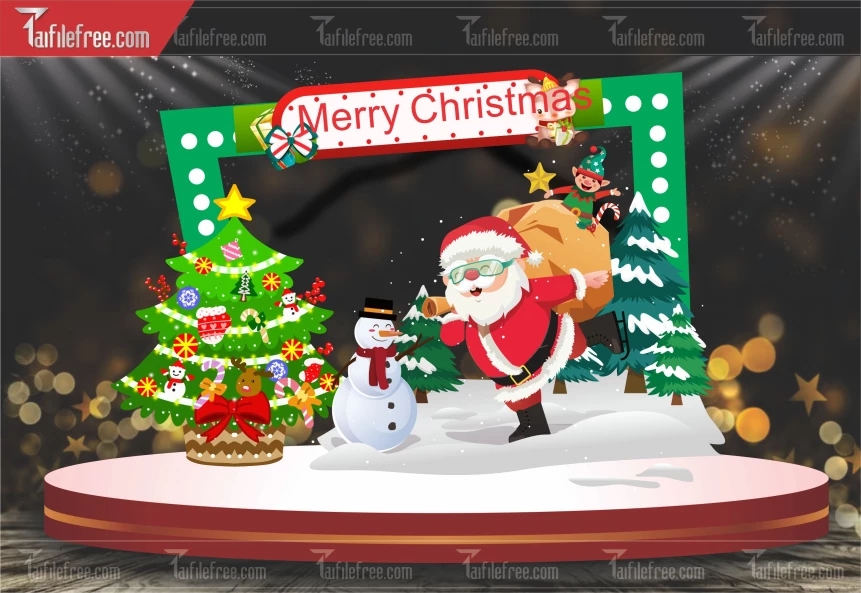 Banner GIáng Sinh - Noel - Background Merry Christmas GS110
