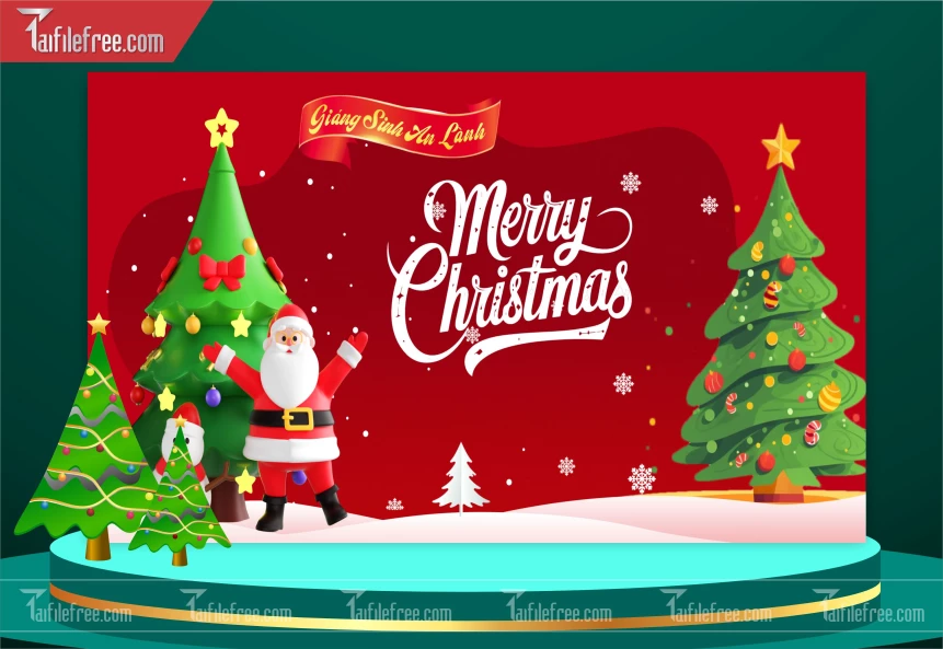 Banner Giáng Sinh - Noel - Background Merry Christmas GS112