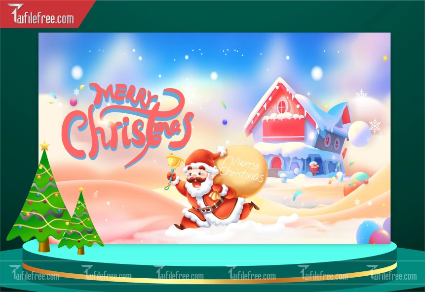 Banner Sinh - Noel - Phông nền Merry Christmas GS114