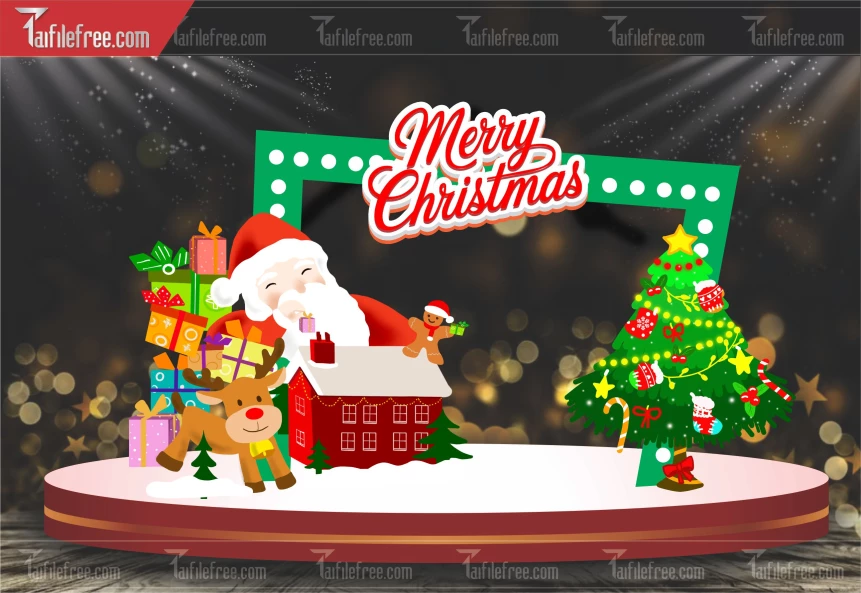 Banner Sinh - Noel - Phông nền Merry Christmas GS115