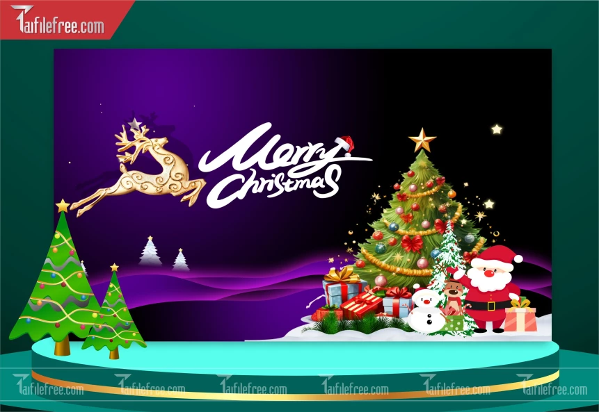 Banner Sinh - Noel - Phong Nền Merry Christmas GS118