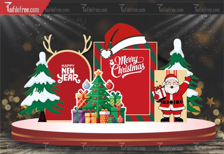Banner Sinh - Noel - Background Merry Christmas GS119