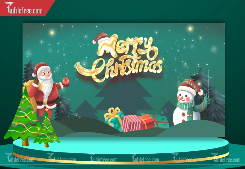 Banner Sinh - Noel - Phong Nền Merry Christmas GS120