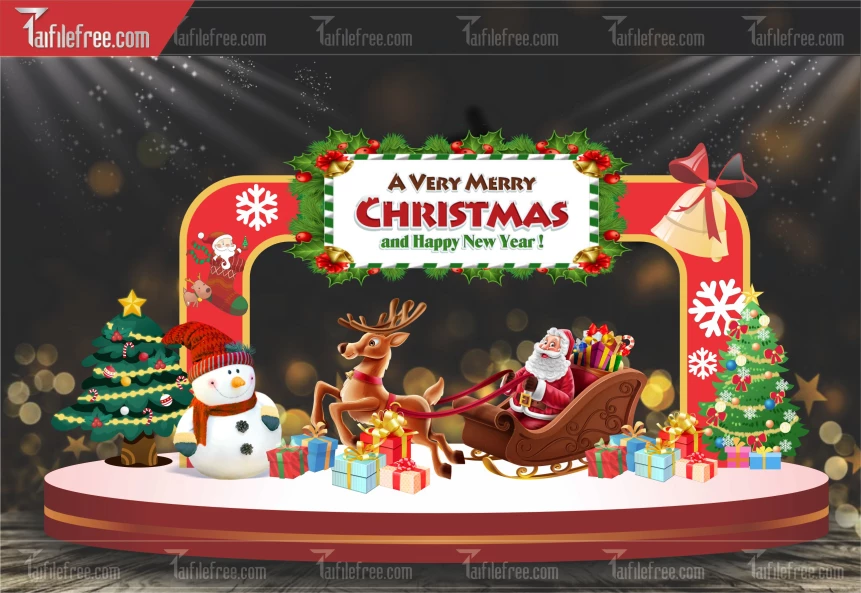 Banner Sinh - Noel - Phong Nền Merry Christmas GS122