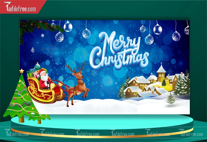 Banner Sinh - Noel - Phong Nền Merry Christmas GS123