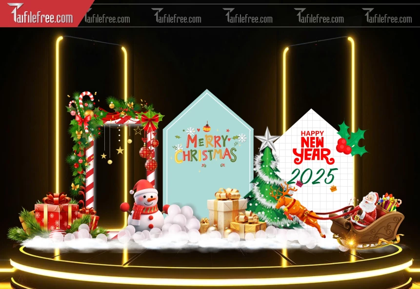 Banner GIáng Sinh - Noel - Phông Nền Merry Christmas GS130