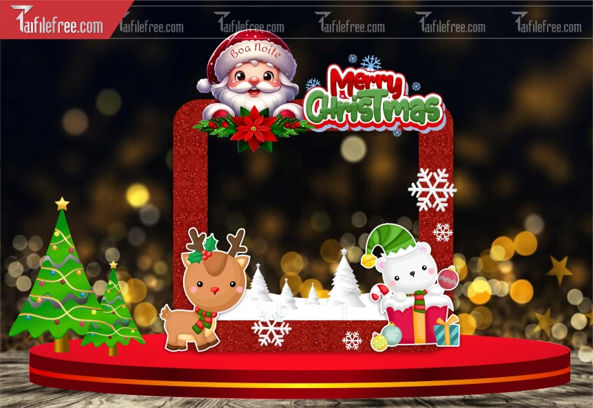 Mô Hình Giáng Sinh, Tiểu Cảnh Checkin Noel_GS132