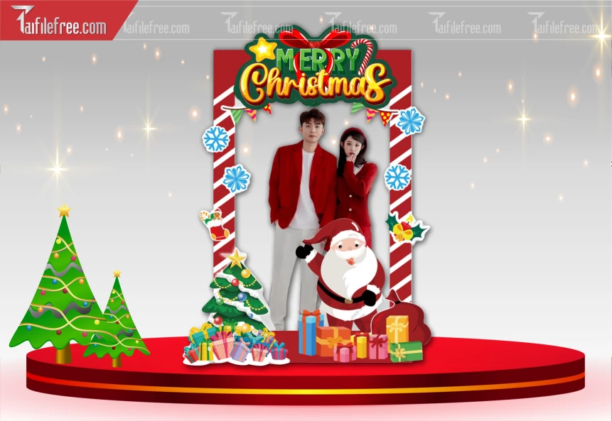 Mô Hình Giáng Sinh, Tiểu Cảnh Checkin Noel_GS135