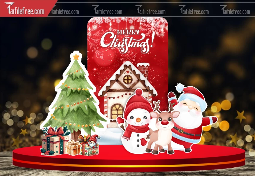 Mô Hình Giáng Sinh, Tiểu Cảnh Checkin Noel_GS140