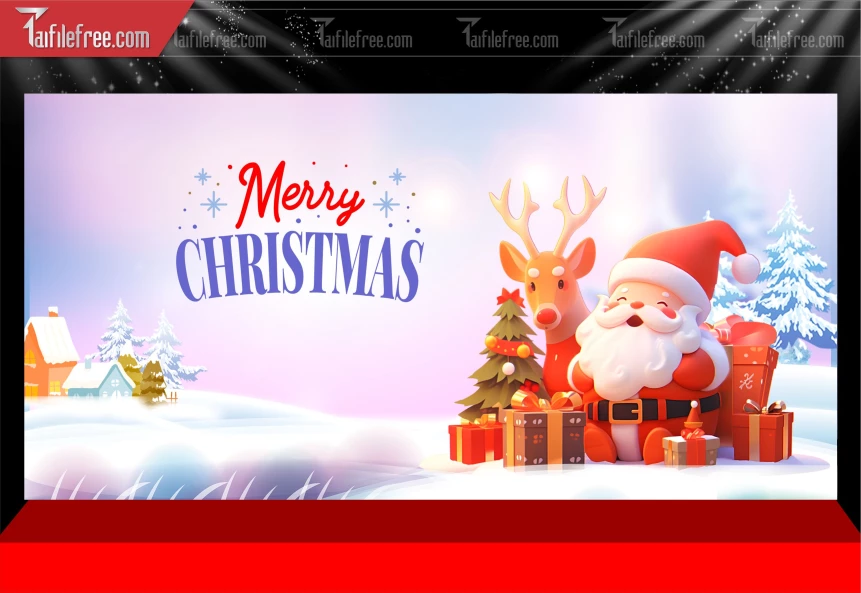 Banner GIáng Sinh - Noel - Phông Nền Merry Christmas GS148