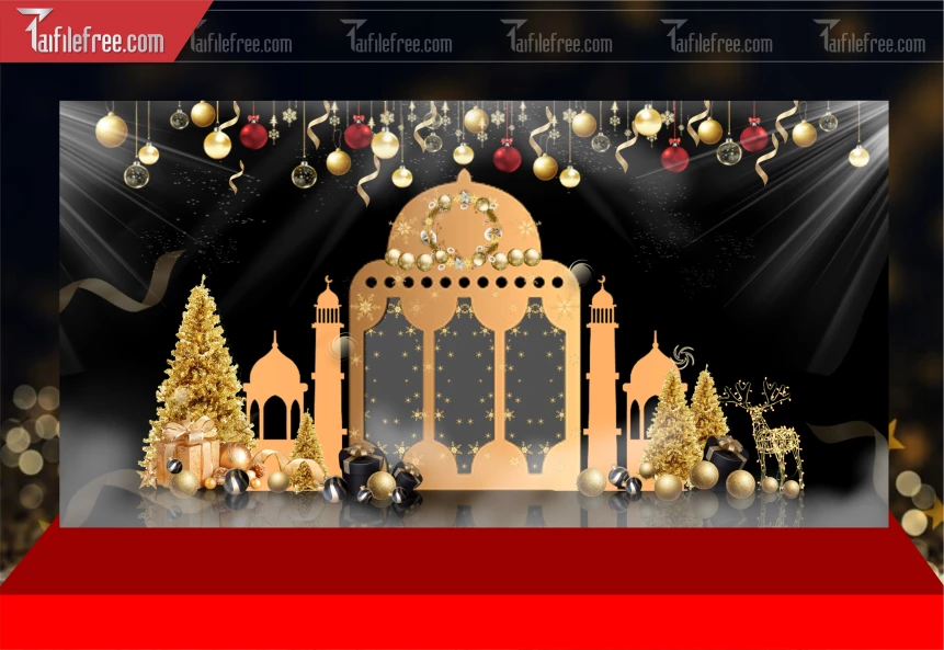Banner GIáng Sinh - Noel - Phông Nền Merry Christmas GS154