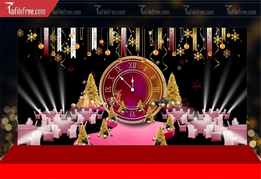 Banner GIáng Sinh - Noel - Phông Nền Merry Christmas GS155