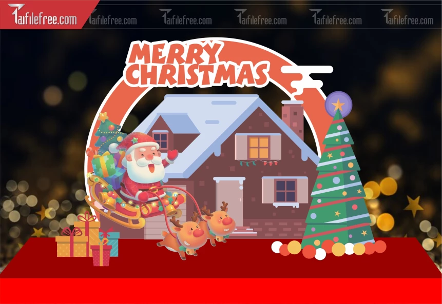 Background GIáng Sinh - Noel - Phông Nền Merry Christmas GS194