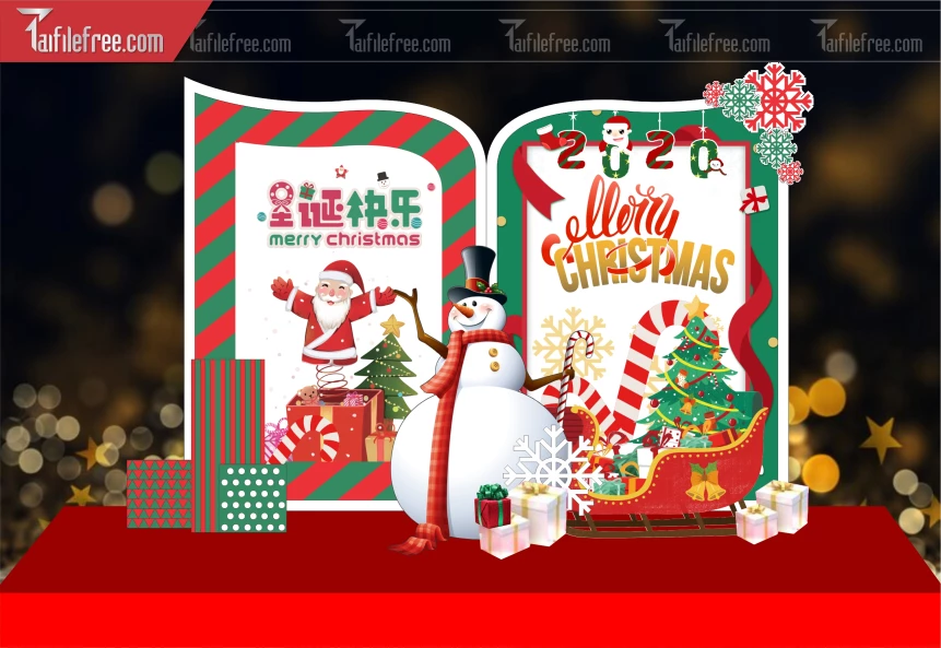 Background GIáng Sinh - Noel - Phông Nền Merry Christmas GS208