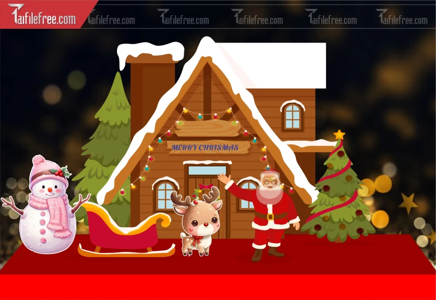 Background GIáng Sinh - Noel - Phông Nền Merry Christmas GS238