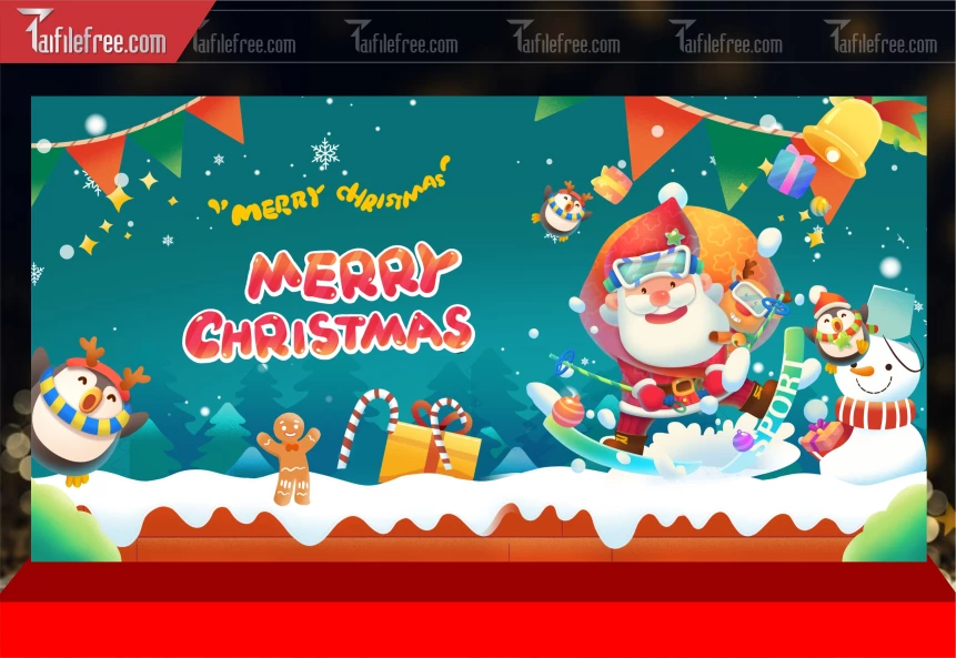 Phông Nền GIáng Sinh - Noel - Phông Nền Merry Christmas GS245