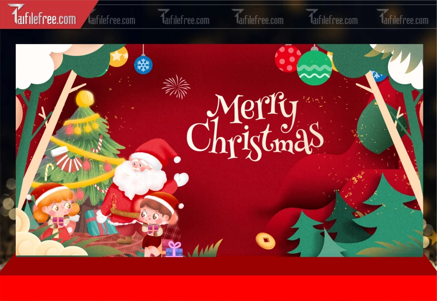 Phông Nền GIáng Sinh - Noel - Phông Nền Merry Christmas GS246