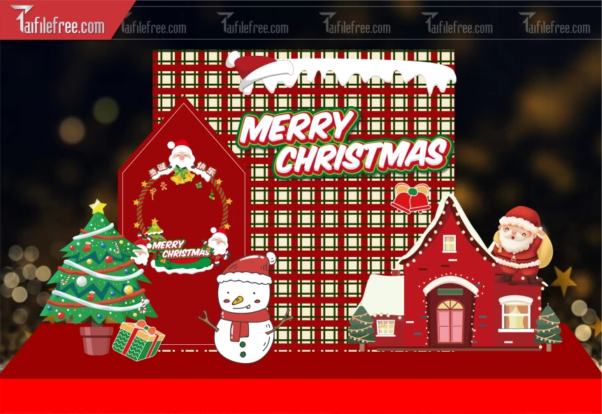 Background GIáng Sinh - Noel - Phông Nền Merry Christmas GS251