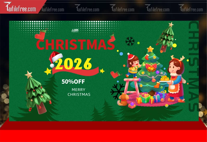 Phông Nền GIáng Sinh - Noel - Phông Nền Merry Christmas GS252