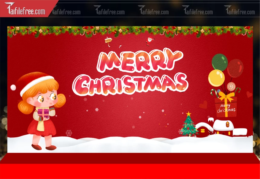Phông Nền GIáng Sinh - Noel - Phông Nền Merry Christmas GS260