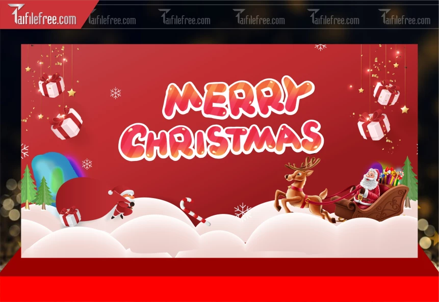 Phông Nền GIáng Sinh - Noel - Phông Nền Merry Christmas GS262