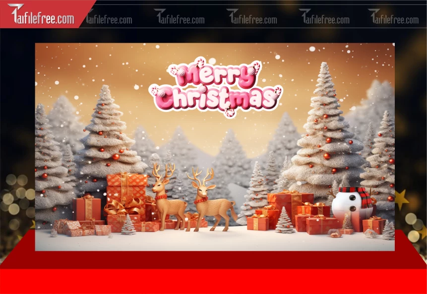 Phông Nền GIáng Sinh - Noel - Phông Nền Merry Christmas GS263
