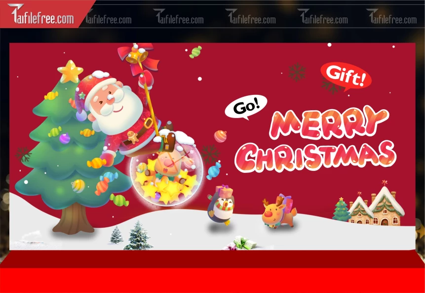 Phông Nền GIáng Sinh - Noel - Phông Nền Merry Christmas GS273