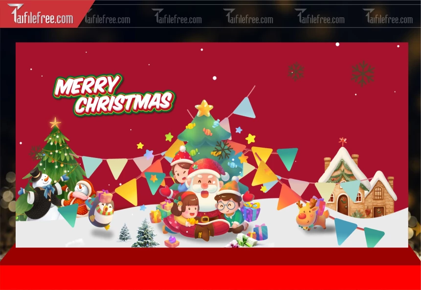 Phông Nền GIáng Sinh - Noel - Phông Nền Merry Christmas GS274