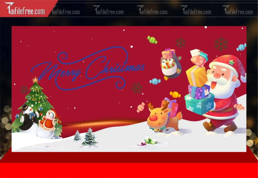 Phông Nền GIáng Sinh - Noel - Phông Nền Merry Christmas GS275