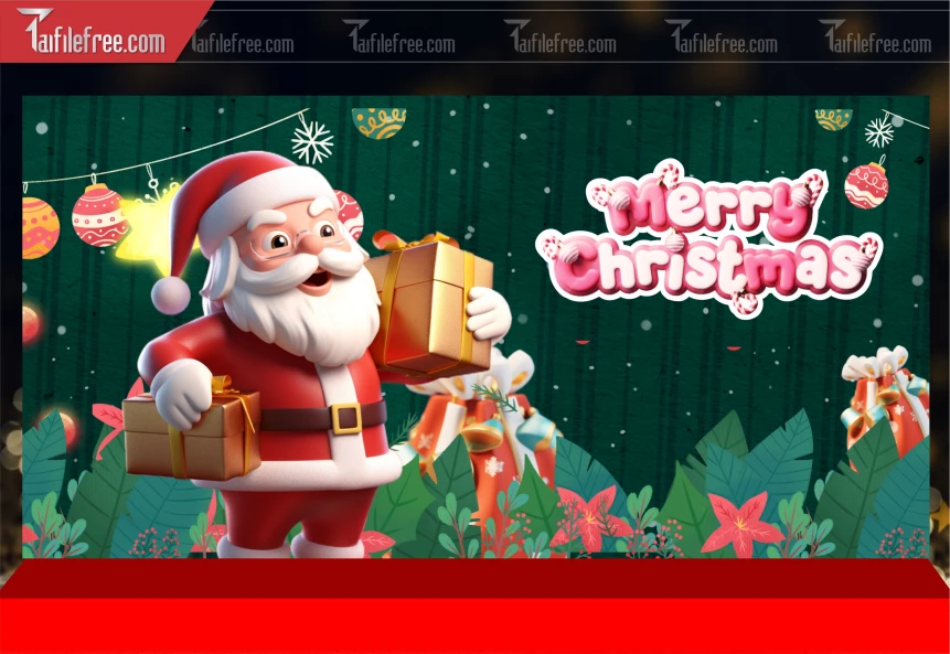 Phông Nền GIáng Sinh - Noel - Phông Nền Merry Christmas GS276