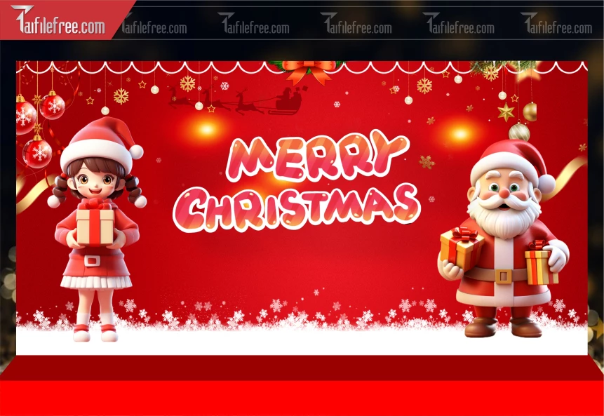 Phông Nền GIáng Sinh - Noel - Phông Nền Merry Christmas GS278